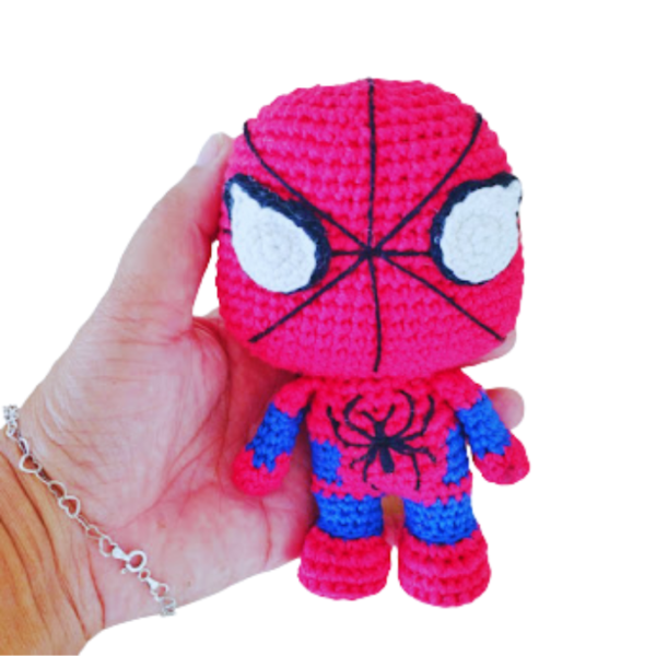 Nana Amigurumi - Homem aranha funko pop de crochê - - Image 2