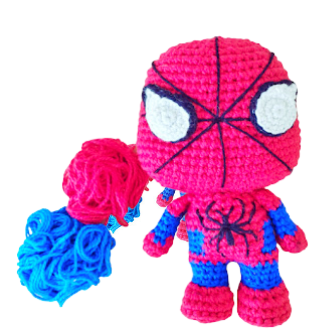 Nana Amigurumi - Homem aranha funko pop de crochê -