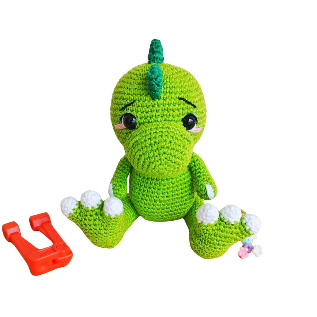 Nana Amigurumi - Dinossauro T-Rex de crochê